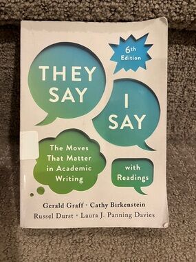 They Say / I Say: The Moves That Matter in Academic Writing
6th Edition